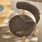 Lot de 2 chaises de salle à manger Marsha en tissu rembourré