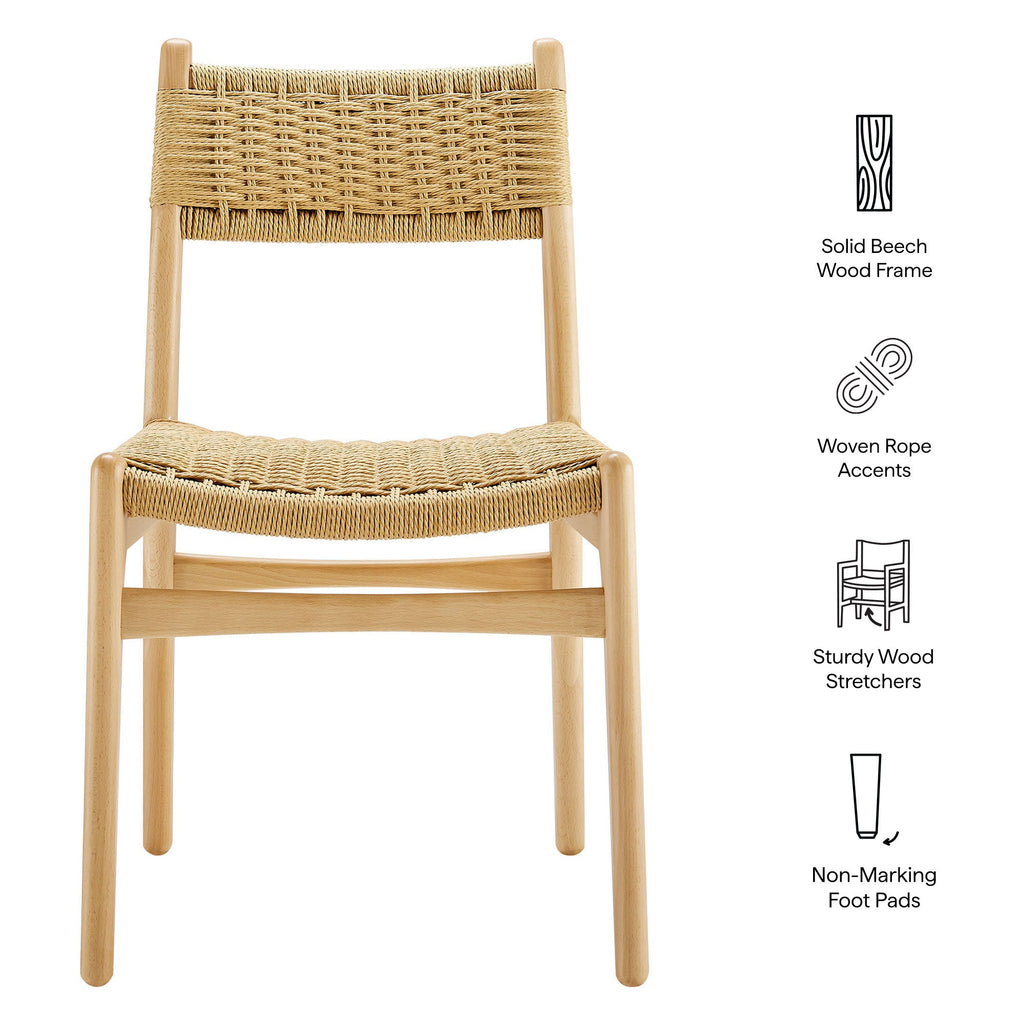 Chaise de salle à manger Wynn Rope and Wood