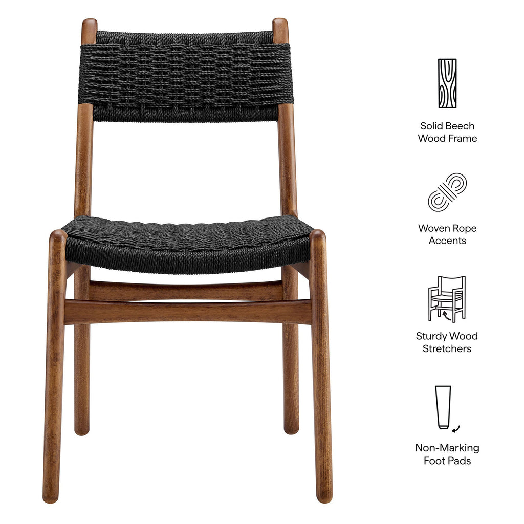 Chaise de salle à manger Wynn Rope and Wood