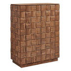 Armoire de rangement haute Duskin de 39 pouces au design géométrique en blocs