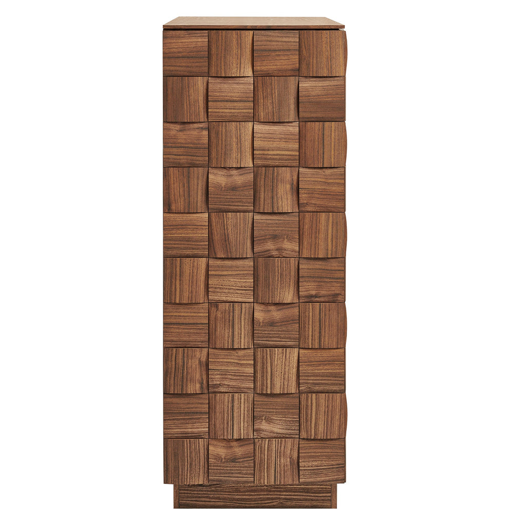 Armoire de rangement haute Duskin de 39 pouces au design géométrique en blocs