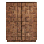 Armoire de rangement haute Duskin de 39 pouces au design géométrique en blocs