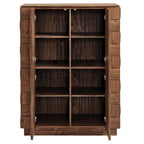 Armoire de rangement haute Duskin de 39 pouces au design géométrique en blocs