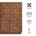 Armoire de rangement haute Duskin de 39 pouces au design géométrique en blocs