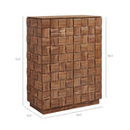 Armoire de rangement haute Duskin de 39 pouces au design géométrique en blocs