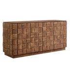 Buffet à quatre portes Duskin de 173 cm avec motif géométrique en blocs