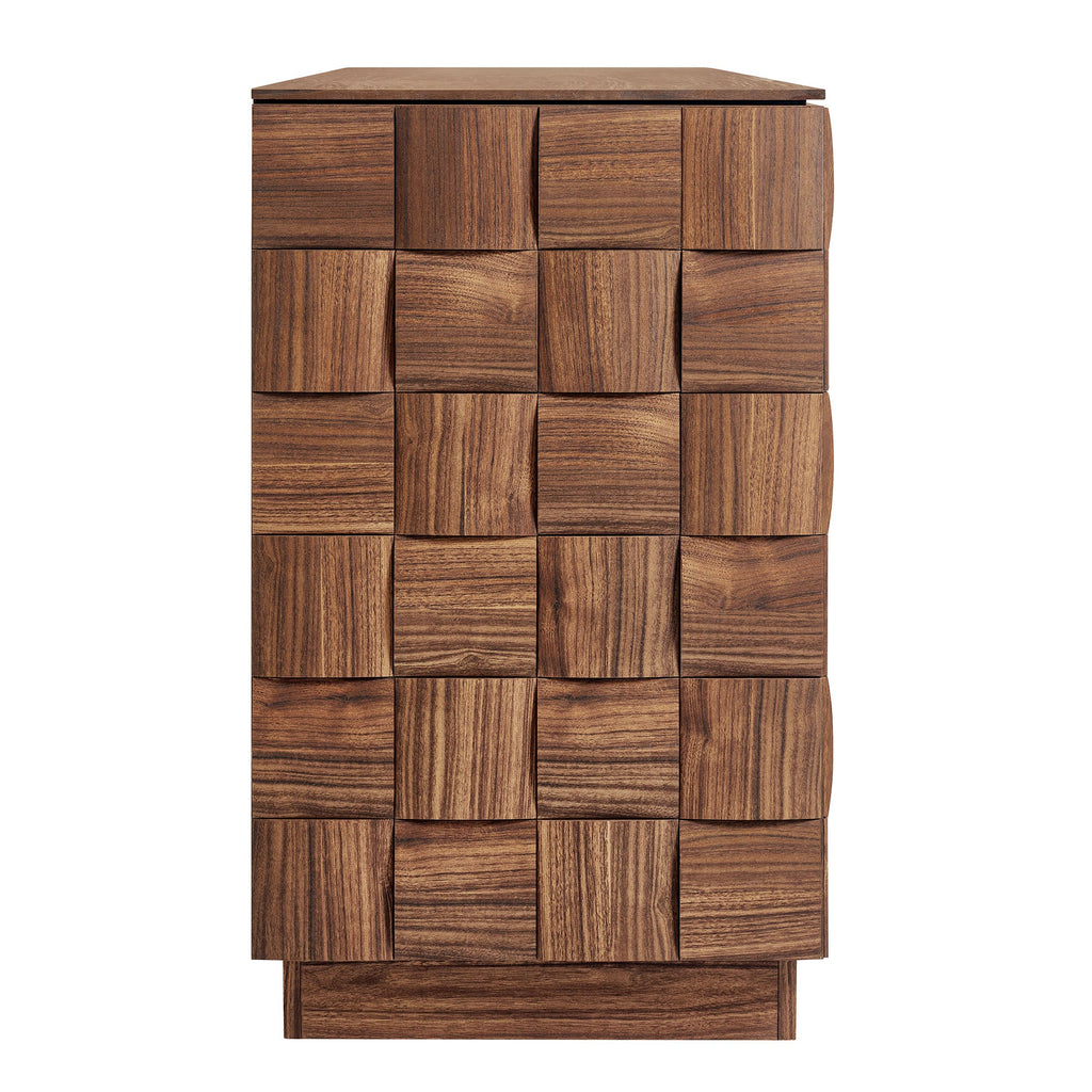 Buffet à quatre portes Duskin de 173 cm avec motif géométrique en blocs