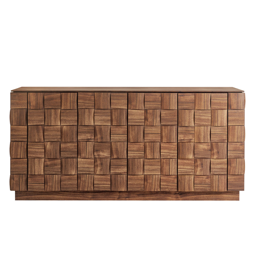 Buffet à quatre portes Duskin de 173 cm avec motif géométrique en blocs