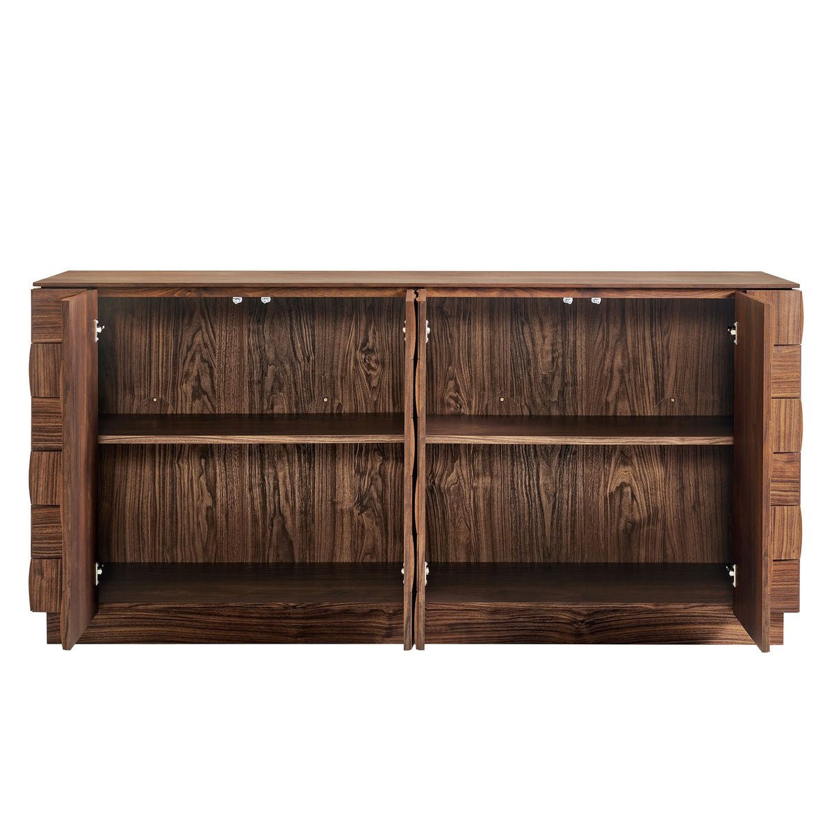 Buffet à quatre portes Duskin de 173 cm avec motif géométrique en blocs
