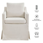 Fauteuil de salle à manger déhoussable en tissu haute performance Serene