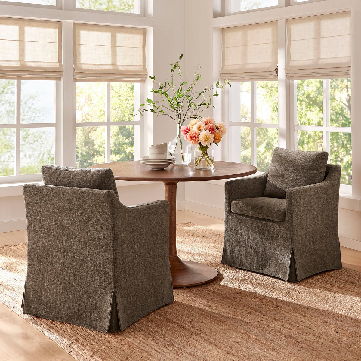 Fauteuil de salle à manger déhoussable en tissu haute performance Serene