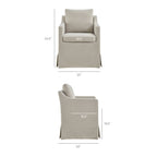 Fauteuil de salle à manger déhoussable en tissu haute performance Serene