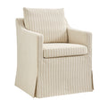 Fauteuil de salle à manger déhoussable en tissu rayé Serene