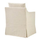 Fauteuil de salle à manger déhoussable en tissu rayé Serene
