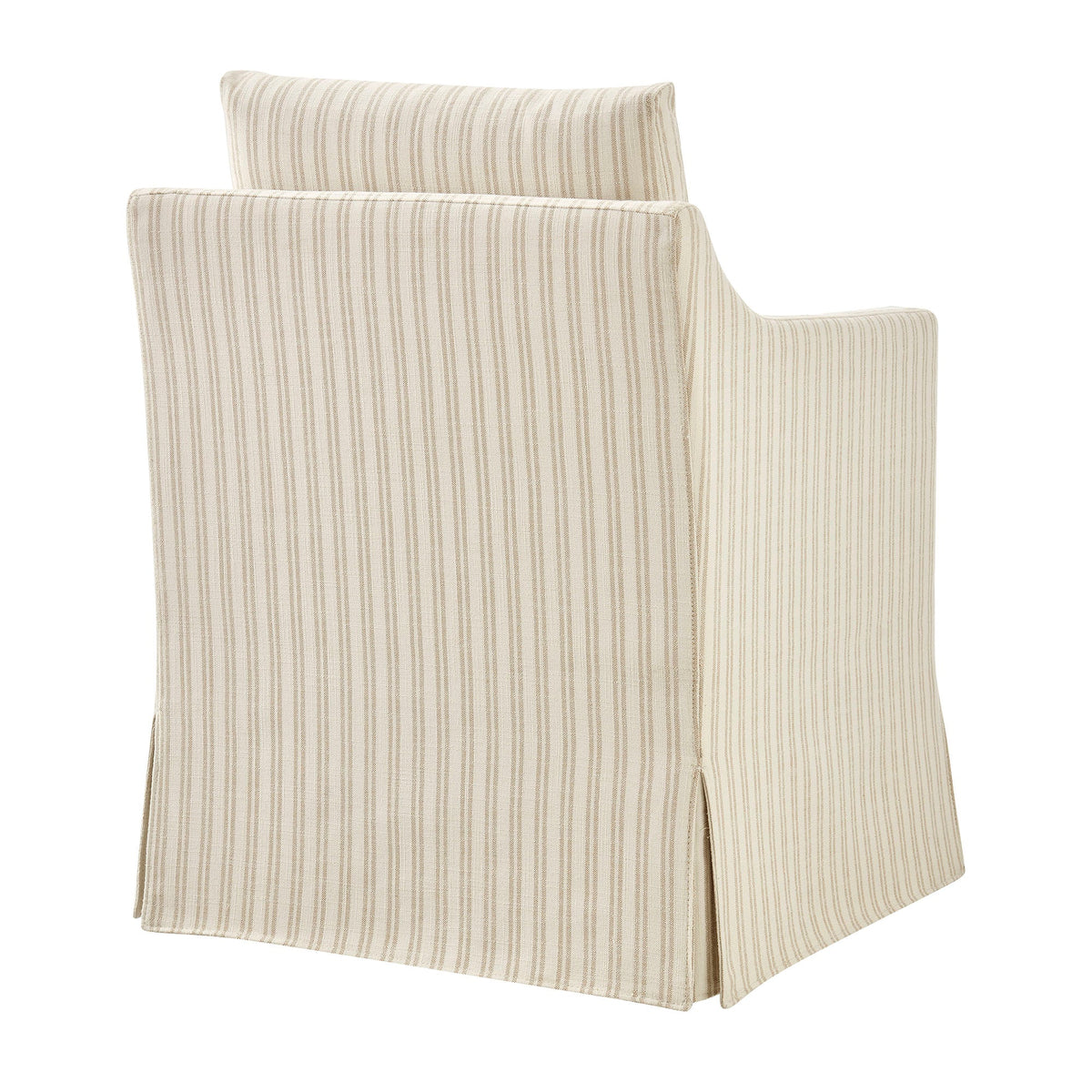 Fauteuil de salle à manger déhoussable en tissu rayé Serene
