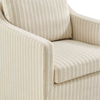 Fauteuil de salle à manger déhoussable en tissu rayé Serene