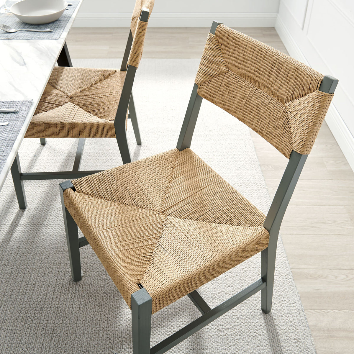 Lot de 2 chaises de salle à manger Bodie en bois