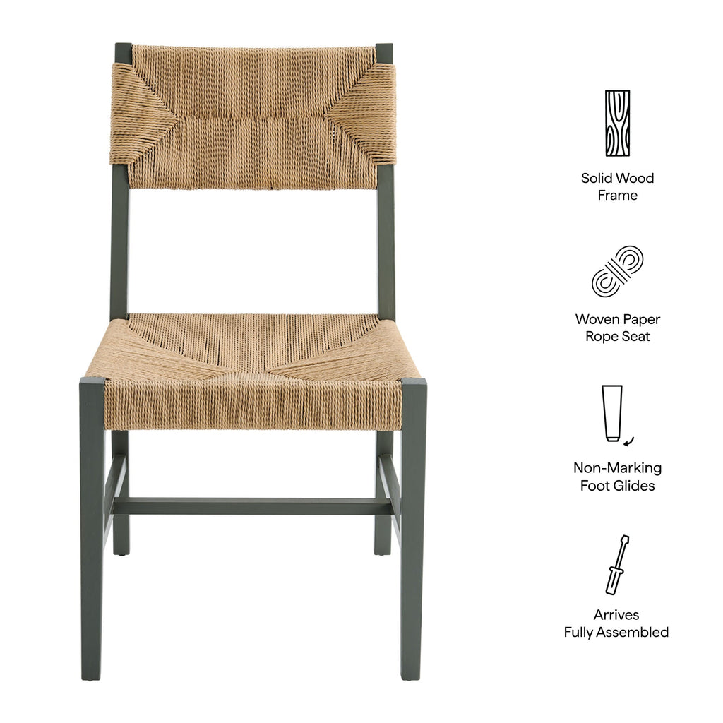 Lot de 2 chaises de salle à manger Bodie en bois