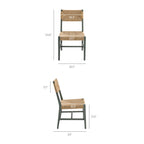 Lot de 2 chaises de salle à manger Bodie en bois