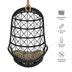Chaise suspendue en rotin naturel Tamarin