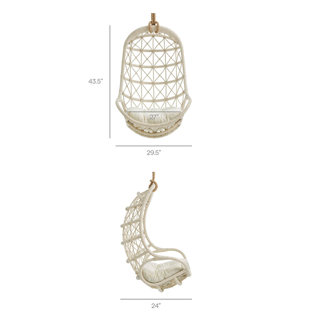 Chaise suspendue en rotin naturel Tamarin