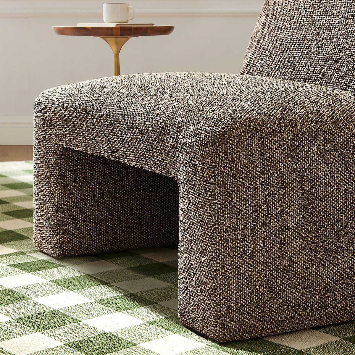 Fauteuil d'appoint sans accoudoirs Amita Lattice Boucle