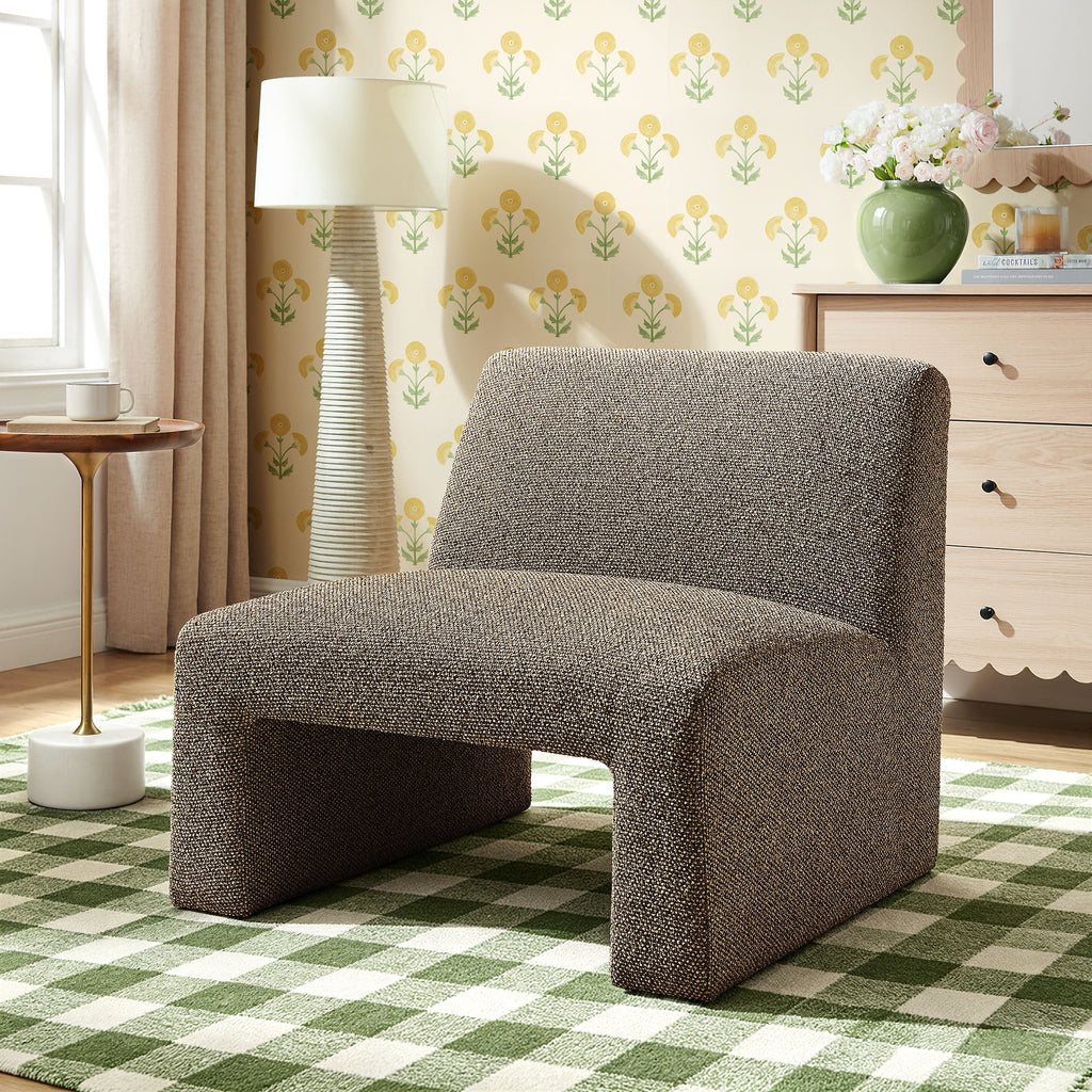 Fauteuil d'appoint sans accoudoirs Amita Lattice Boucle