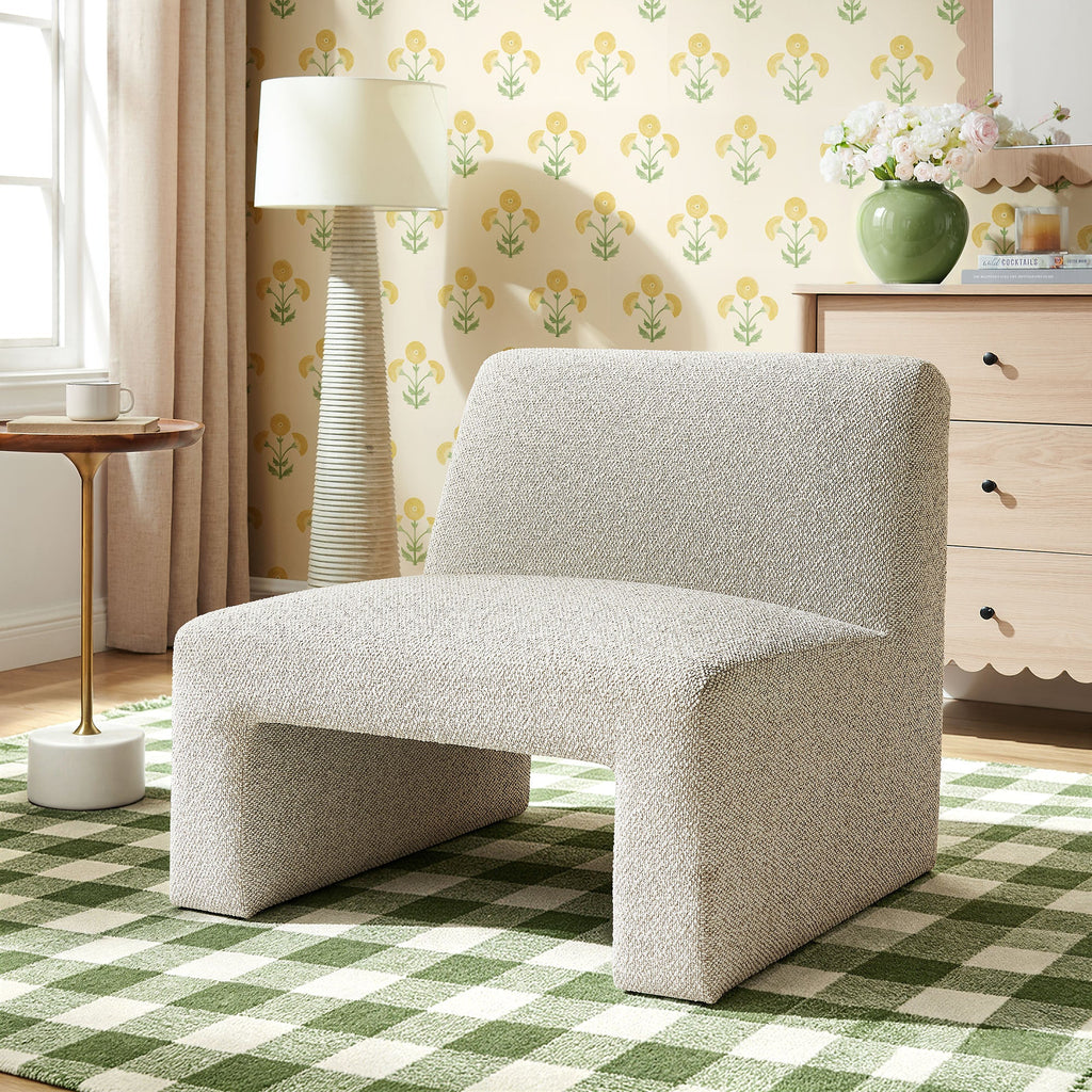 Fauteuil d'appoint sans accoudoirs Amita Lattice Boucle