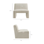 Fauteuil d'appoint sans accoudoirs Amita Lattice Boucle
