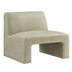 Fauteuil d'appoint sans accoudoirs Amita en cuir végétalien