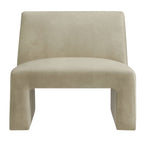 Fauteuil d'appoint sans accoudoirs Amita en cuir végétalien