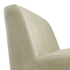 Fauteuil d'appoint sans accoudoirs Amita en cuir végétalien