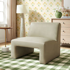 Fauteuil d'appoint sans accoudoirs Amita en cuir végétalien