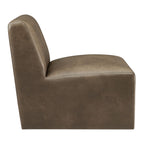 Fauteuil d'appoint sans accoudoirs Amita en cuir végétalien