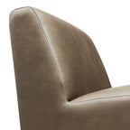 Fauteuil d'appoint sans accoudoirs Amita en cuir végétalien