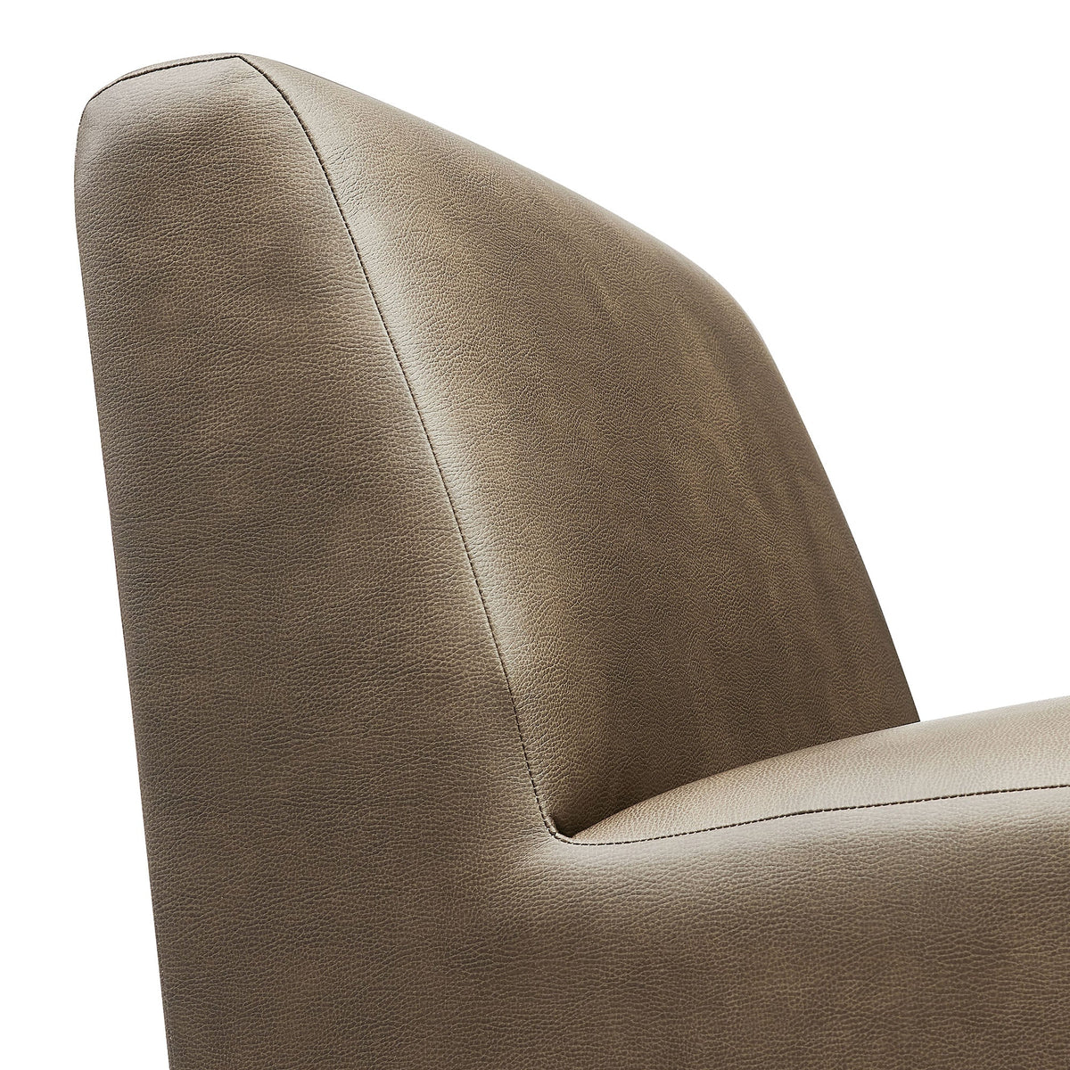 Fauteuil d'appoint sans accoudoirs Amita en cuir végétalien