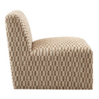 Fauteuil d'appoint Amita en tissu tissé sans accoudoirs