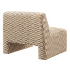 Fauteuil d'appoint Amita en tissu tissé sans accoudoirs