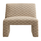 Fauteuil d'appoint Amita en tissu tissé sans accoudoirs