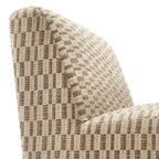 Fauteuil d'appoint Amita en tissu tissé sans accoudoirs