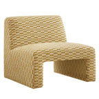 Fauteuil d'appoint Amita en tissu tissé sans accoudoirs