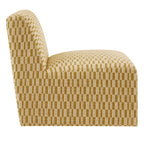 Fauteuil d'appoint Amita en tissu tissé sans accoudoirs