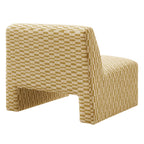 Fauteuil d'appoint Amita en tissu tissé sans accoudoirs