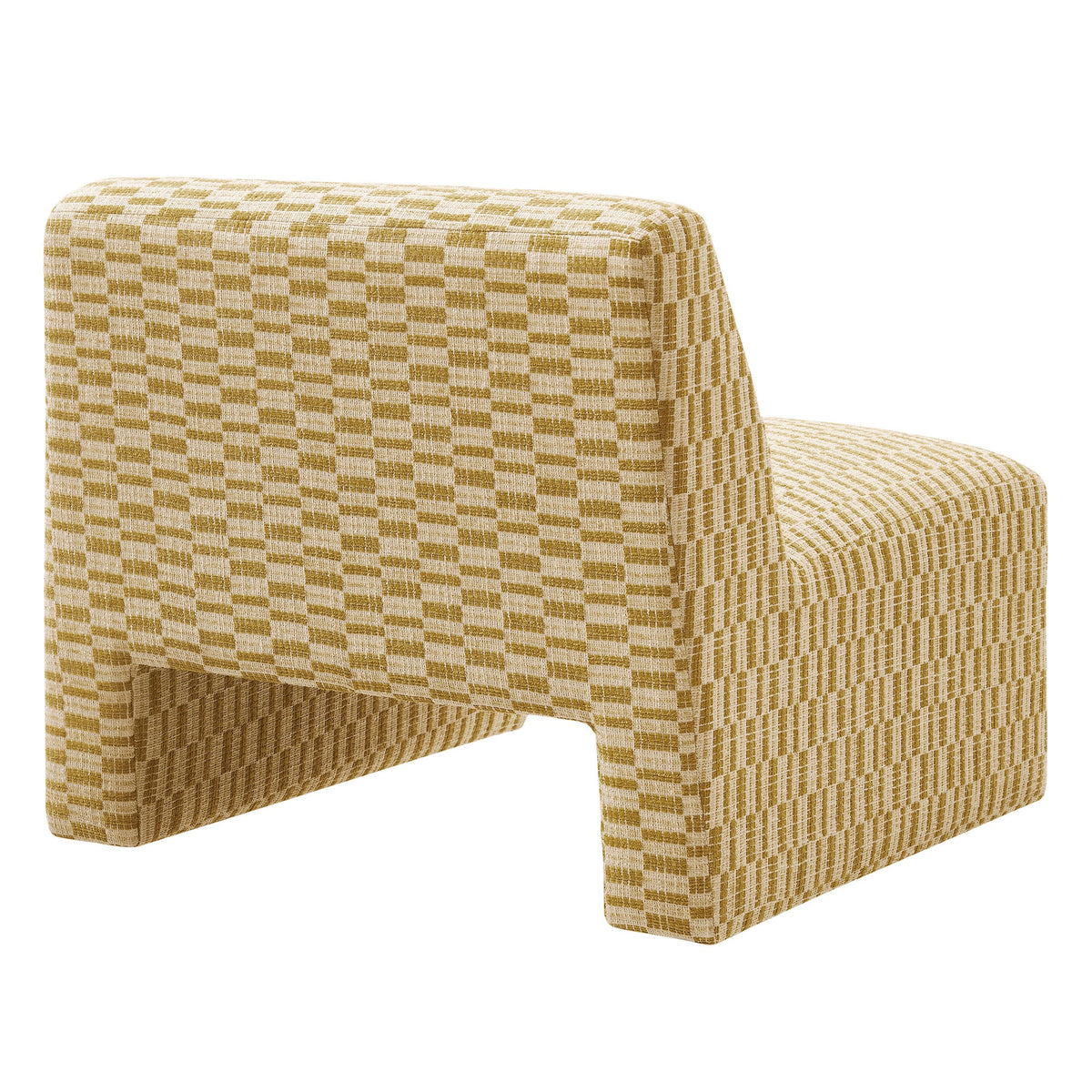 Fauteuil d'appoint Amita en tissu tissé sans accoudoirs