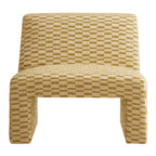 Fauteuil d'appoint Amita en tissu tissé sans accoudoirs