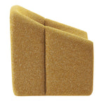 Fauteuil d'appoint à accoudoirs arrondis en tissu texturé bouclé Vivi