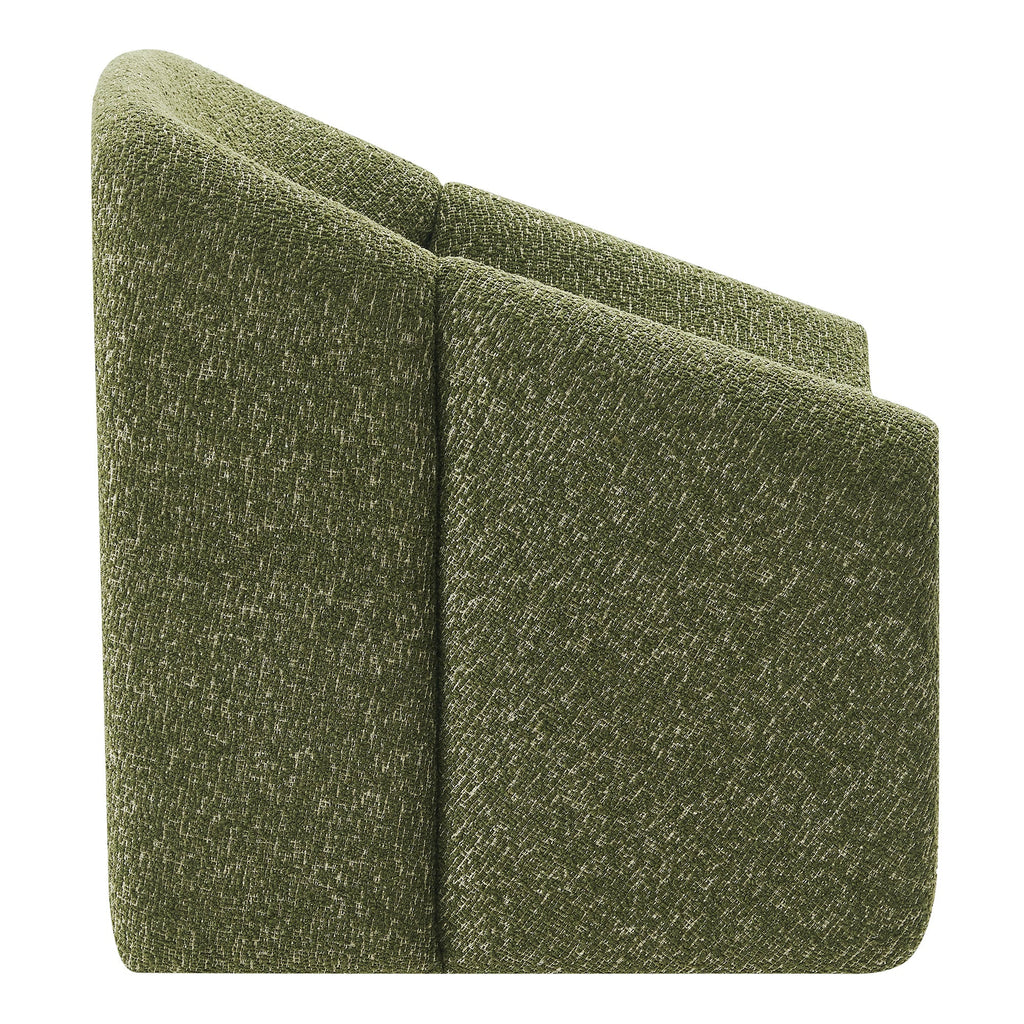 Fauteuil d'appoint à accoudoirs arrondis en tissu texturé bouclé Vivi