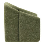 Fauteuil d'appoint à accoudoirs arrondis en tissu texturé bouclé Vivi