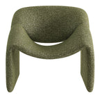 Fauteuil d'appoint à accoudoirs arrondis en tissu texturé bouclé Vivi