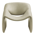 Fauteuil d'appoint en similicuir courbé Vivi